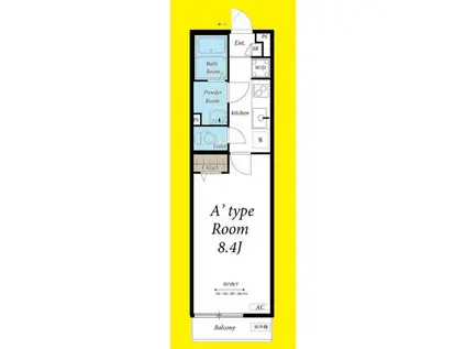 リブリ・長後(1K/2階)の間取り写真