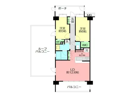 プレシス本厚木レジデンス(2LDK/9階)の間取り写真