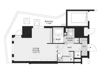F・TOUR(1K/4階)の間取り写真