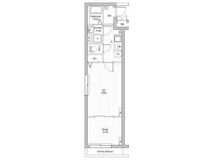 雑司ヶ谷プレイ(2K/2階)の間取り写真