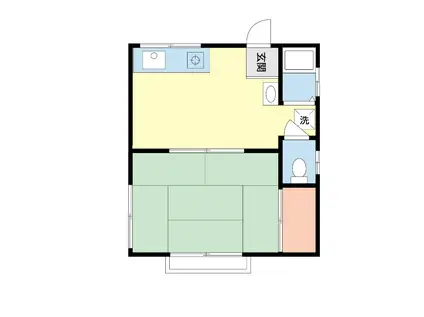 三宿二丁目アパート(1DK/2階)の間取り写真