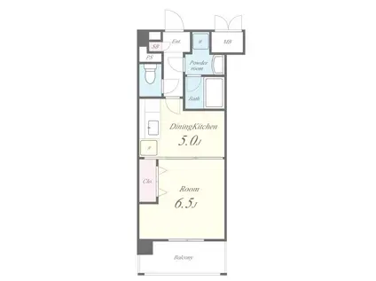 フルーヴ トレーズ(1DK/7階)の間取り写真