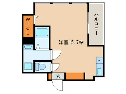 グローリア広明(ワンルーム/2階)の間取り写真