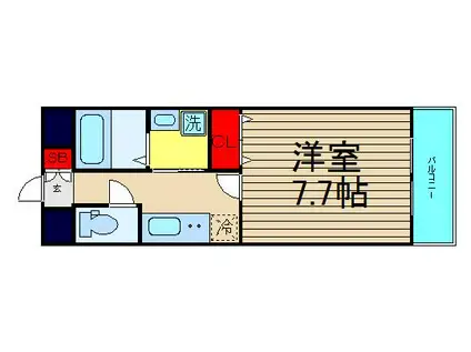 トッチ1番館(1K/2階)の間取り写真