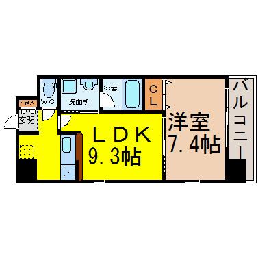 NEXTAGE SAKURAYAMA(1LDK/7階)の間取り写真