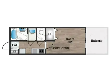 ボスコモンテ(1K/1階)の間取り写真