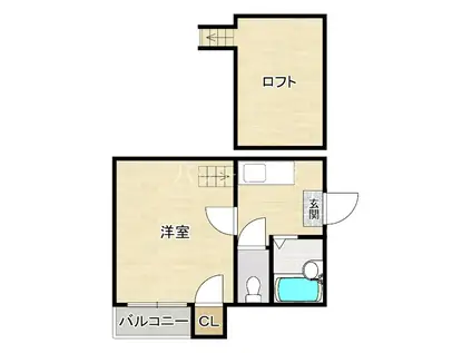 パンセ桜坂(1K/2階)の間取り写真