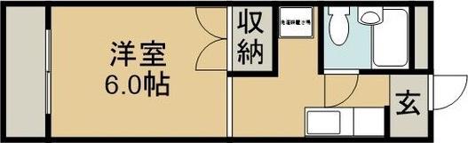 レジデンス376(1K/3階)の間取り写真
