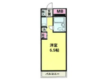 ライブトピア子安(ワンルーム/1階)の間取り写真