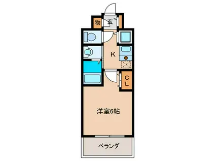 クレシア弐番館(1K/2階)の間取り写真