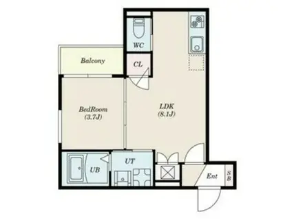 ZUI4BASE(1LDK/2階)の間取り写真