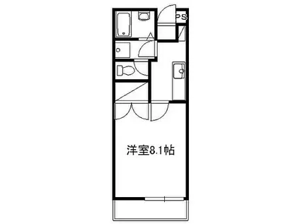 住感シリーズSタイプ宮前(1K/2階)の間取り写真