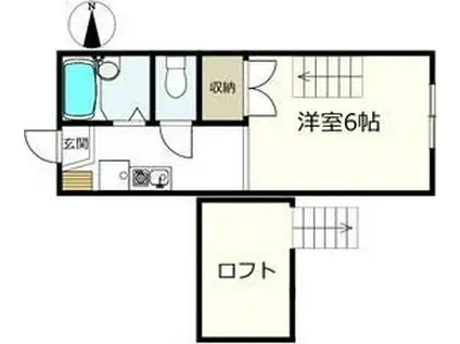 エルドラド(ワンルーム/1階)の間取り写真