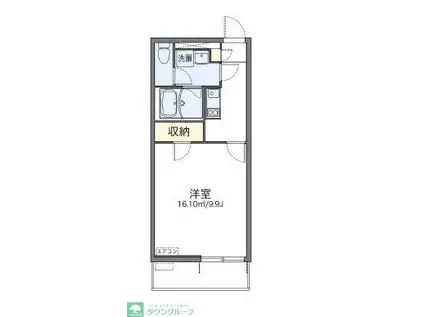 レオネクストラピス オリゾン(1K/1階)の間取り写真