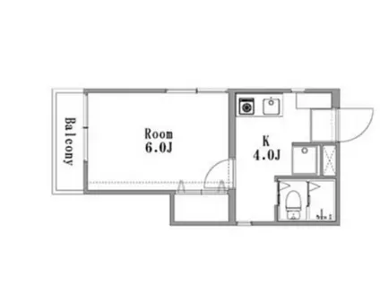 山根ビル柳が丘(1K/3階)の間取り写真
