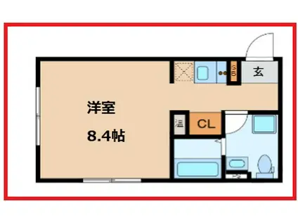 ブライトニュー(ワンルーム/4階)の間取り写真