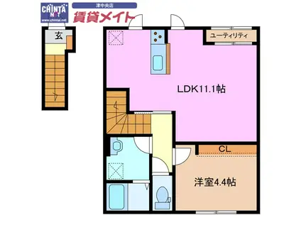 ジョイフル西荻窪二番館(1K/2階)の間取り写真