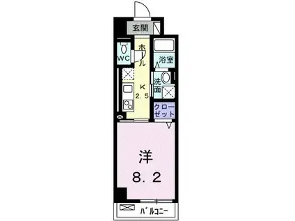 アロッジオ・グランデ(1K/2階)の間取り写真