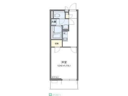 クレイノファミーユS(1K/1階)の間取り写真