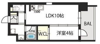 グランドゥーエ永和駅前(1LDK/3階)の間取り写真