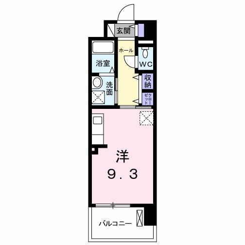 グランドール到津フォレスト(ワンルーム/7階)の間取り写真