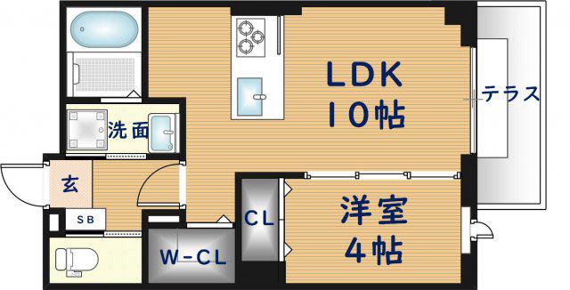 MA.MAISON(1LDK/1階)の間取り写真
