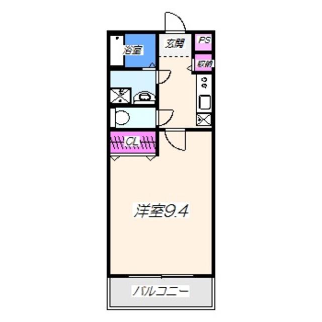 メゾンプロキオン(1K/2階)の間取り写真