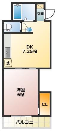 ザ・テラス中板橋(1DK/3階)の間取り写真