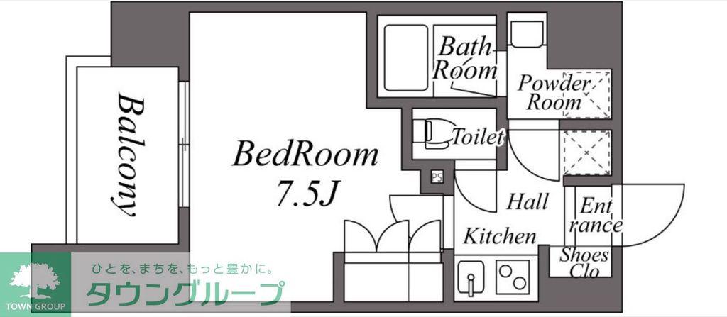 ZOOM池袋ウエスト(1K/12階)の間取り写真