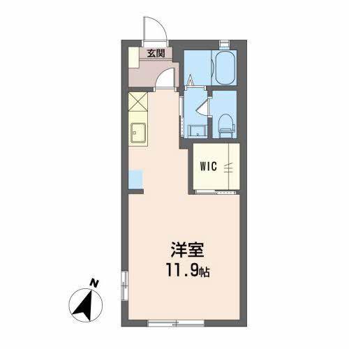 グランドール池田II(ワンルーム/1階)の間取り写真