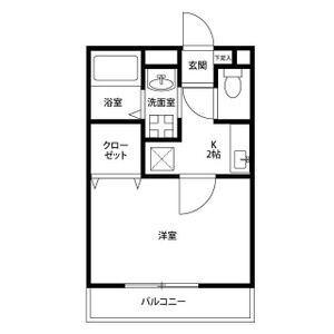 アンプルールリーブルルーアン(1K/1階)の間取り写真