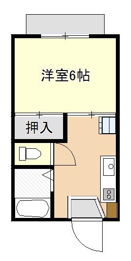 クレスト壱番館(1K/1階)の間取り写真
