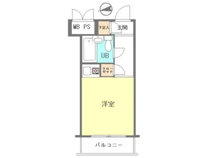 スカイコート荻窪(ワンルーム/1階)の間取り写真