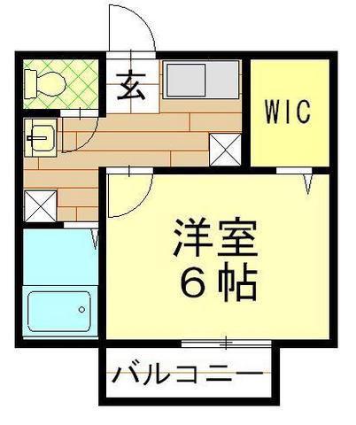オンブラージュ(1K/2階)の間取り写真