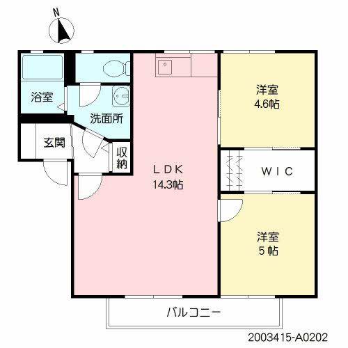 シンセリティ(2LDK/1階)の間取り写真
