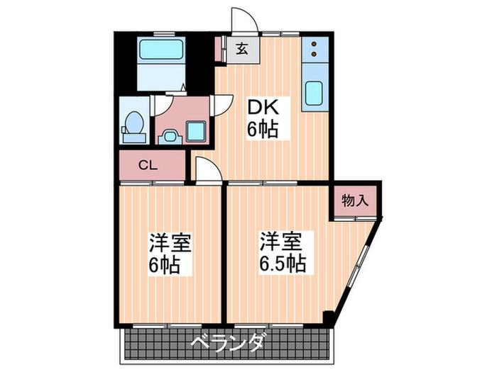 第2吉山ビル(2DK/3階)の間取り写真