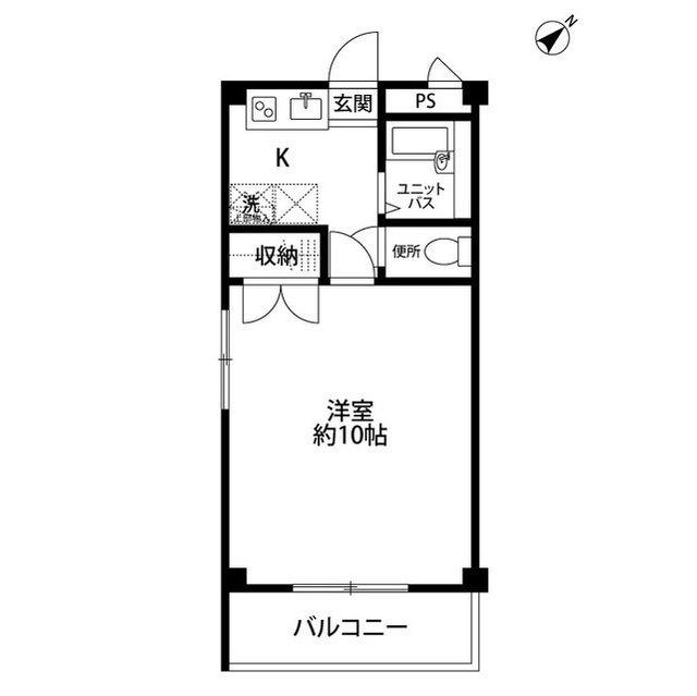 アムールARAI(1K/2階)の間取り写真