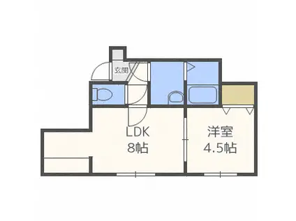 トワル24(1LDK/3階)の間取り写真