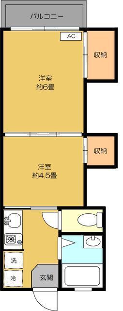 メゾン川口朝日I(2K/3階)の間取り写真