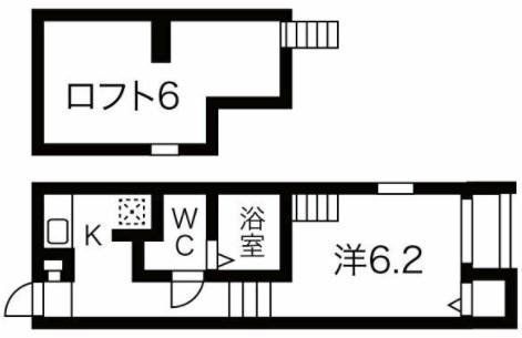 CIELO AZUL 矢田(1K/2階)の間取り写真