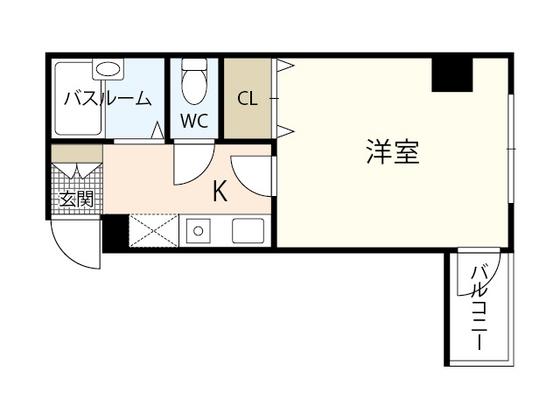 シャテロ住吉(1K/3階)の間取り写真