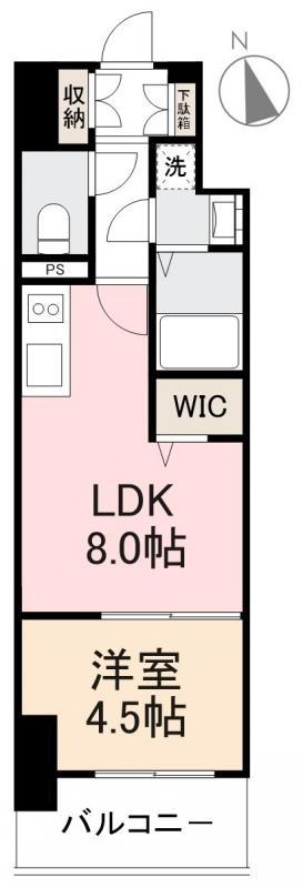 メイフェアミライエ(1LDK/8階)の間取り写真