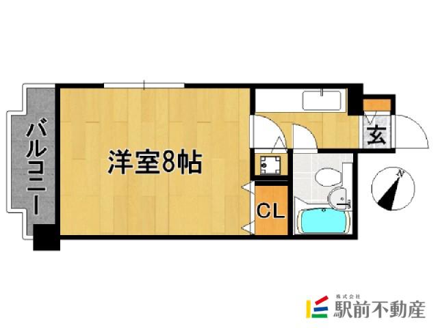 エクセランス・ド天神(1K/6階)の間取り写真