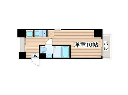 パレスRX大和町(ワンルーム/8階)の間取り写真