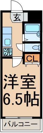 ジュネス井上(1K/1階)の間取り写真