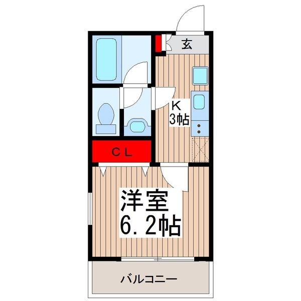 ファインビレッジ桜台(1K/3階)の間取り写真