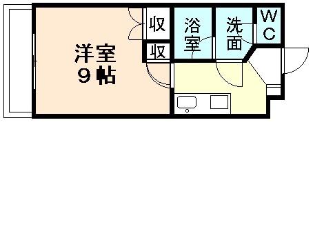 ガーベラ西長江(1K/1階)の間取り写真