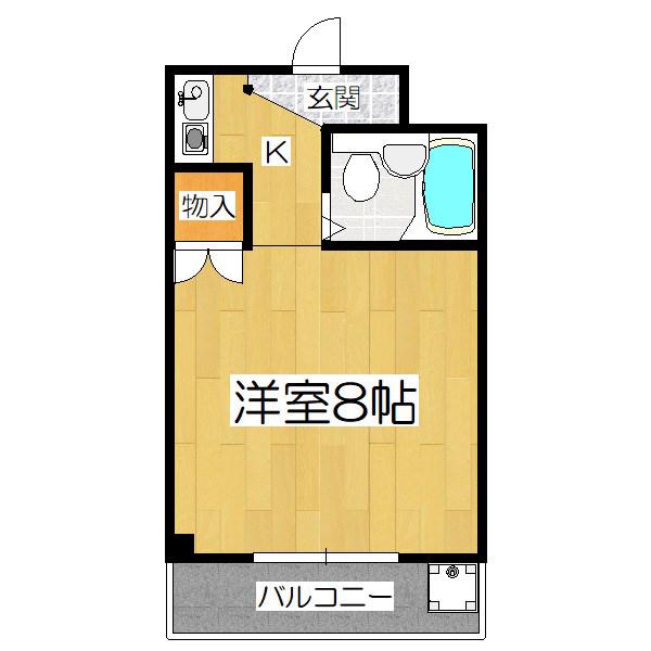 フォレスト山科(ワンルーム/3階)の間取り写真