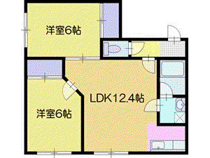 インセンスリヴァー(2LDK/3階)の間取り写真