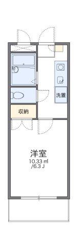 レオパレスアヴィオンII(1K/2階)の間取り写真